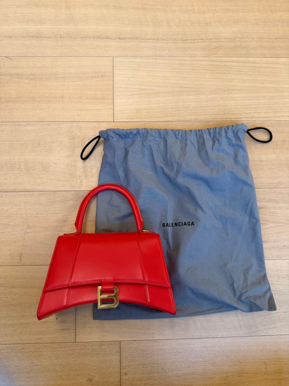 Balenciaga Small Top Handle Bag in Red with Gold Hardware